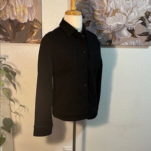 EUC Chico’s Black Denim Jacket